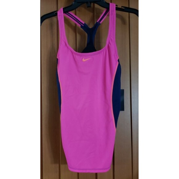 Nike Color Surge Powerback Tankini Swimsuit  Pink  NESS9363 - Picture 2 of 4
